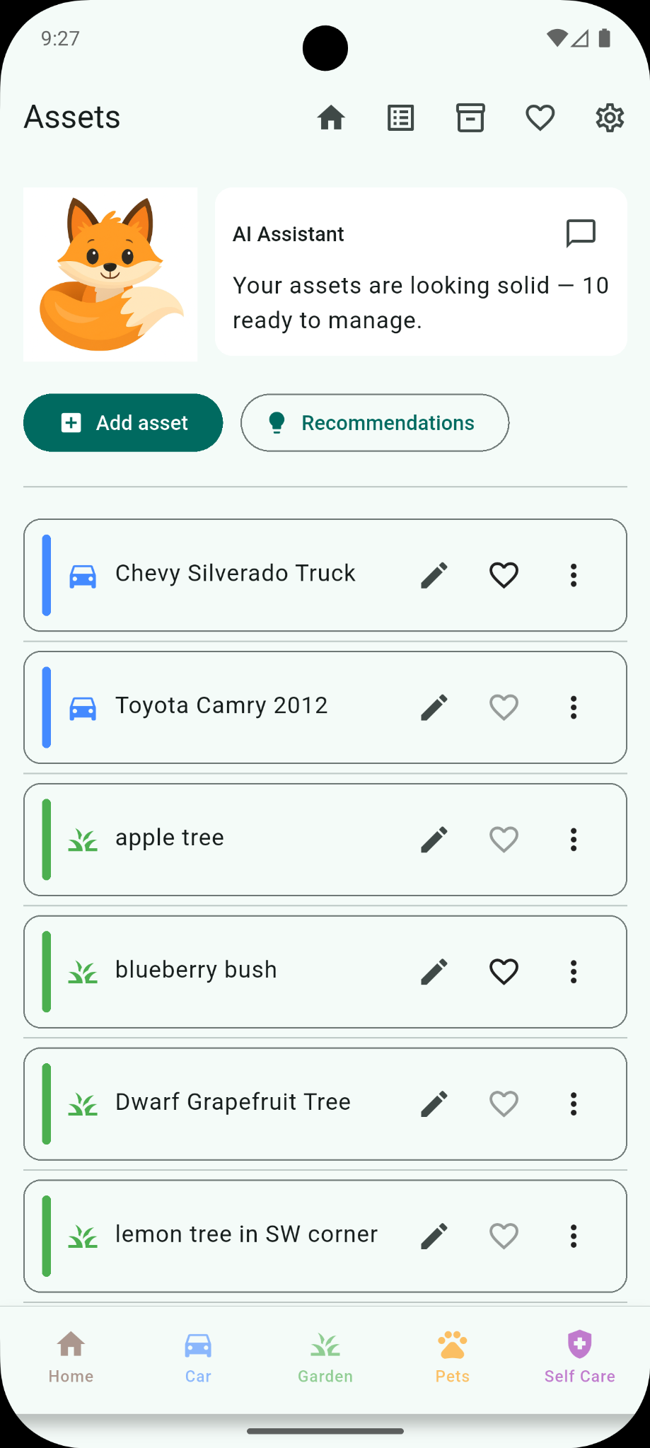 ReadyFox assets list