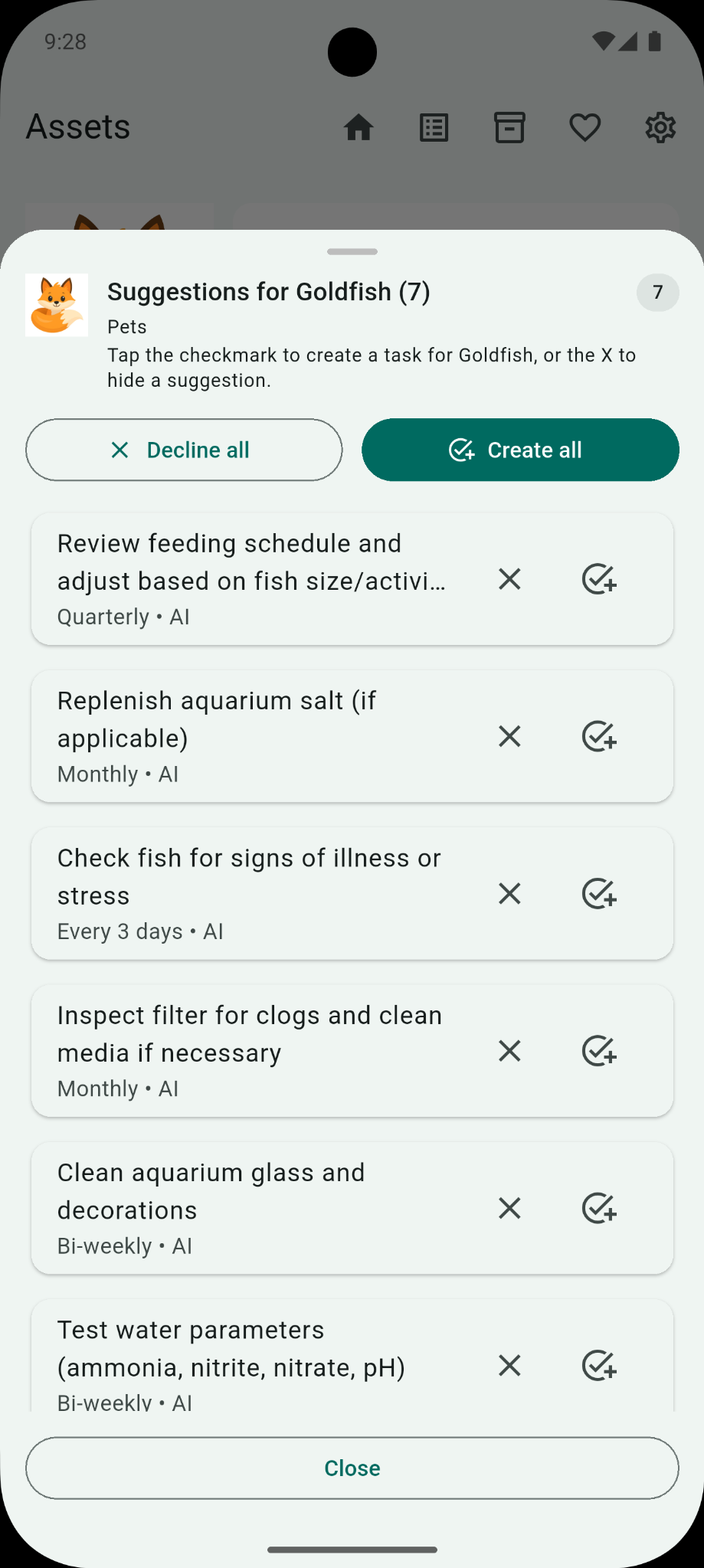 ReadyFox task suggestions